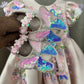 Peach color beautiful birthday dress for baby girl