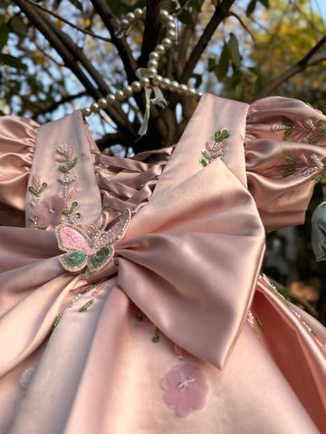 Peach Big Butterfly Dress