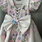Peach color beautiful birthday dress for baby girl