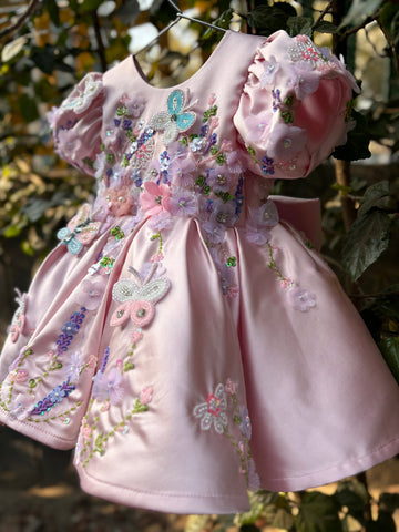 Pink Hand Crafted Birthday Dress