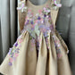 Coffee colour baby dress for birthday Girl