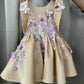 Coffee colour baby dress for birthday Girl