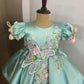 Pista Green color baby dress