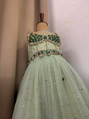 Green Handmade Ball Gown