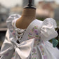White Handmade Tulip Sleeves Dress