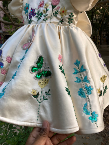 Crème Hand Embroidered Dress