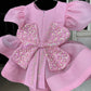 Pink Butterfly Emblished Dress