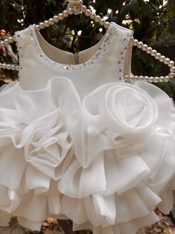 White Ruffles Dress