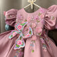 Pink 3 D Butterfly Dress