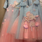 Dual Tone Handmade Mother Daughter Dress Set