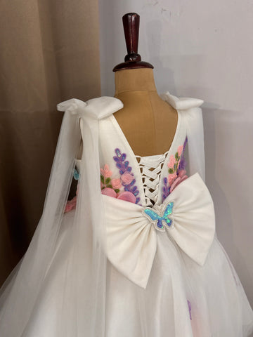 Beautiful White colour Handwork Dress