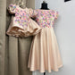 Peach Handmade Mother Daughter Dress