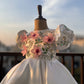 White Flower Handmade Dress