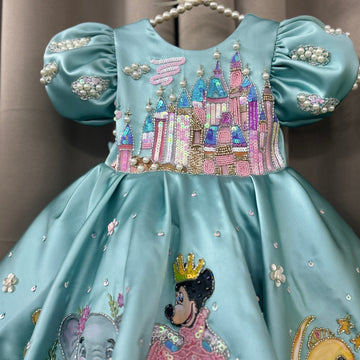 Green Hand Painted Dress