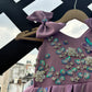 Lavender Bow Handmade Birthday Dress
