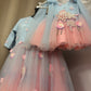 Dual Tone Handmade Mother Daughter Dress Set