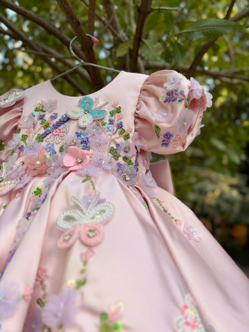 Pink Hand Crafted Birthday Dress