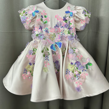 Handwork Beautiful birthday dress for baby Girl