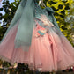 Blue and Pink dual tone Baby Girl Handmade Dress
