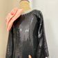 Black Sequin Shoulder Bow Dress