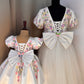 White Handmade Mother Daughter Combo Dress