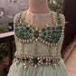 Green Handmade Ball Gown