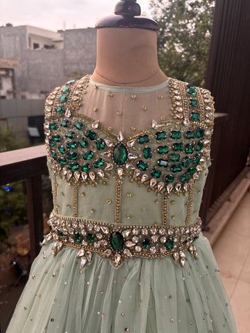 Green Handmade Ball Gown