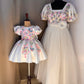 White Handmade Mother Daughter Combo Dress
