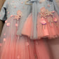 Dual Tone Handmade Mother Daughter Dress Set