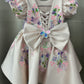 Peach color beautiful birthday dress for baby girl