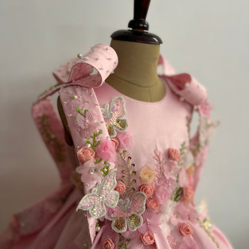 Pink Handmade Designer Dress