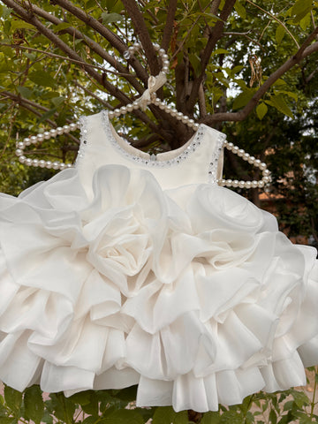 White Ruffles Dress