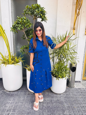 Royal Blue Women Dress