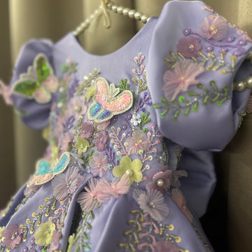 Lavender Hand Crafted Dress