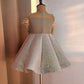 Green Ball Gown with Feather work