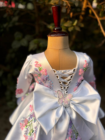 White Hand Crafted Emblished Dress