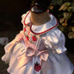 White Embroidered Collared Dress