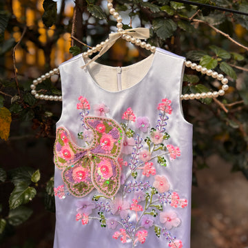 White colour Hand work dress