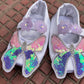White Colour Handwork cloth shoes