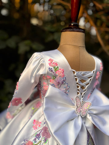 White Hand Crafted Emblished Dress