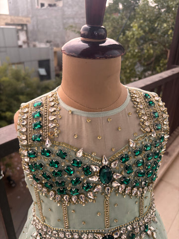 Green Handmade Ball Gown