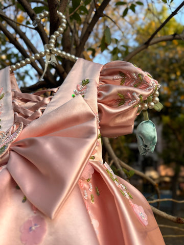 Peach Big Butterfly Dress