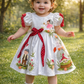 Hand painted birthday dress for baby Girl