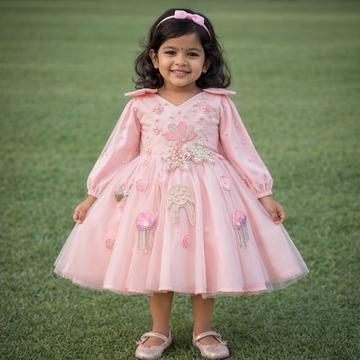 Baby Pink Handmade Dress