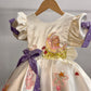 Off White Handpainted Baby Girl Dress