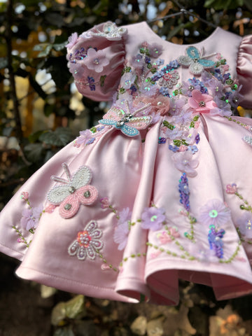 Pink Hand Crafted Birthday Dress