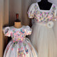 White Handmade Mother Daughter Combo Dress
