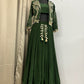 Green designer dress