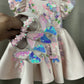 Peach color beautiful birthday dress for baby girl