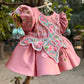 Beautiful Peach Pink Dress with 3D Butterfly